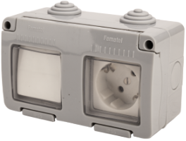 Exterior Schuko Socket + Two Way Switch