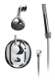 Shower Tap 2 Heads Fixed/Handheld Concealed Installation 5001