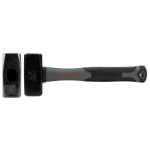 Hammer with forged squared head fiber glass handle